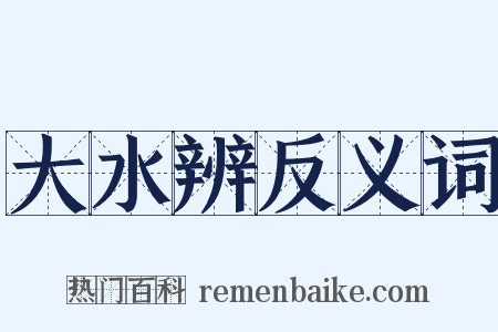 大水辨反义词是什么意思的图片